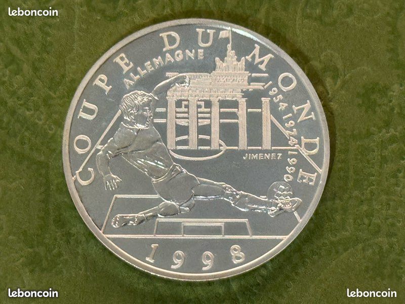 Pièce argent Hongrie Coupe du Monde 1998