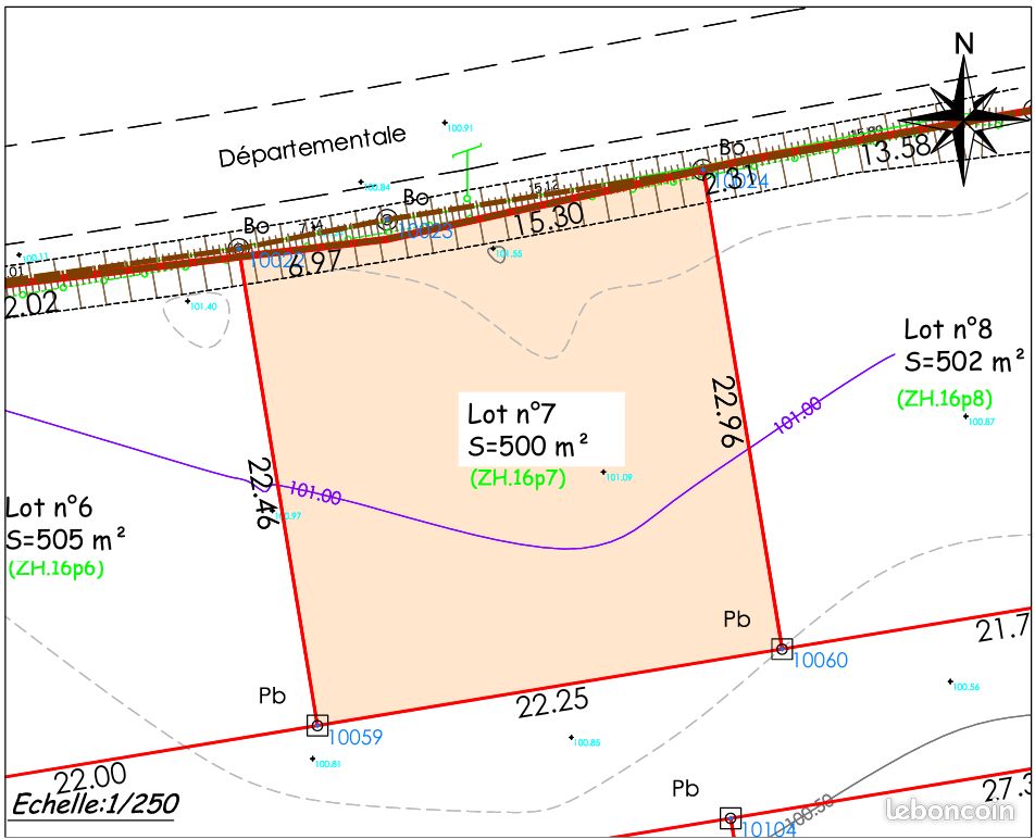 Terrain constructible de 500m2 - Ventes immobilières