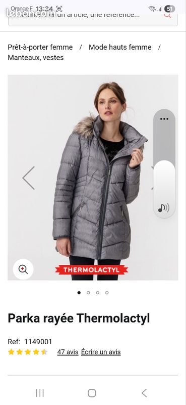 Blouson capuche thermolactyl DAMART (image 3)
