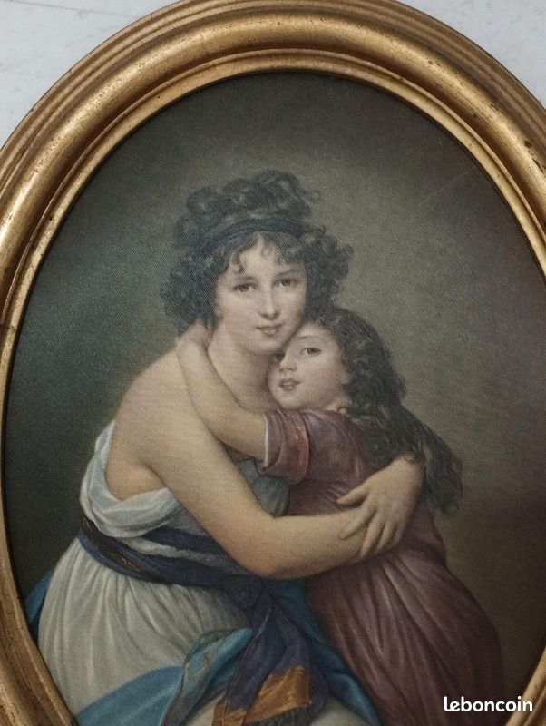 Grand tableau de charme, romantique, classique reproduction d'une peinture d'Elisabeth Vigée Lebrun (image 4)