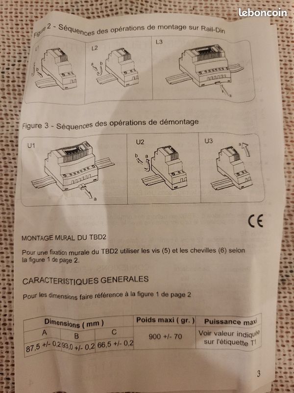 Transformateurs et Alimentations série TBD2 boîtier 5 module (image 6)