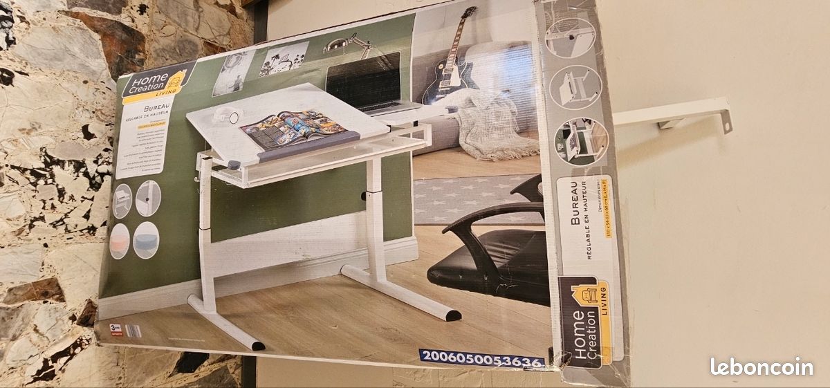 Bureau réglable en hauteur Home Creation Living neuf (image 1)