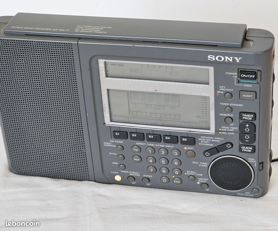 Sony icf-sw77l word band receiver ondes courtes sw- mw -lw - fm stereo tres bon etat (image 5)