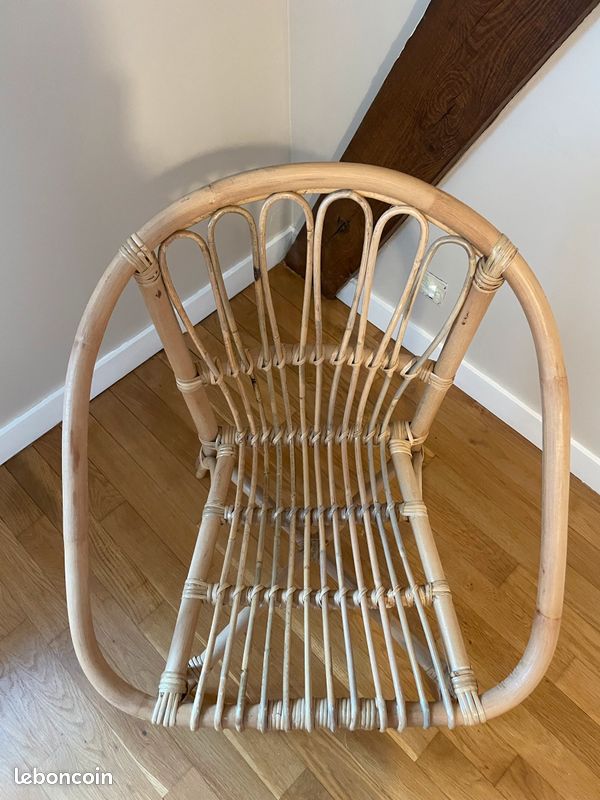 Chaise/Fauteuil en osier (image 2)
