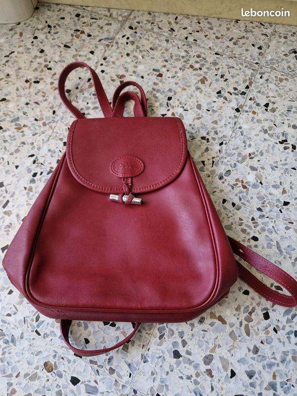 Petit sac à dos vintage longchamp bordeau Accessoires Bagagerie