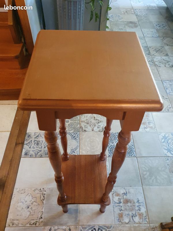 Console sellette en bois vintage cuivre baroque chic (image 3)