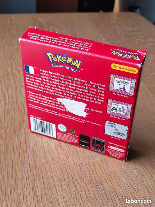 Jeu Pokémon Version Rouge - Game Boy - Version Française - Loose (cartouche Seule)