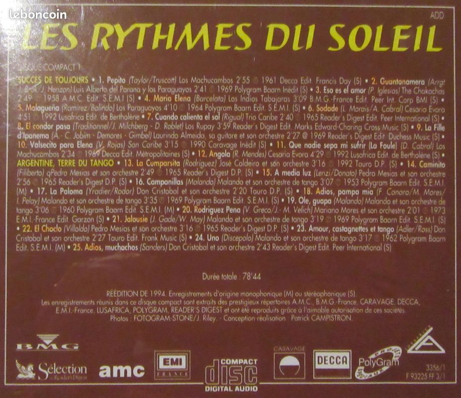 Coffret CD Les rythmes du soleil (image 7)