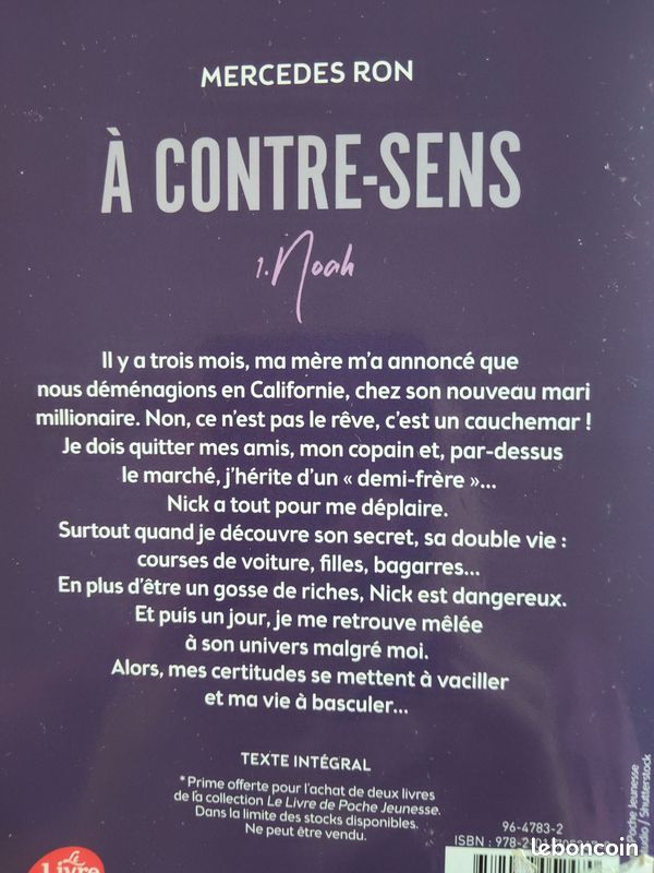 Livre A contre sens-Noah de Mercedes Ron (image 2)