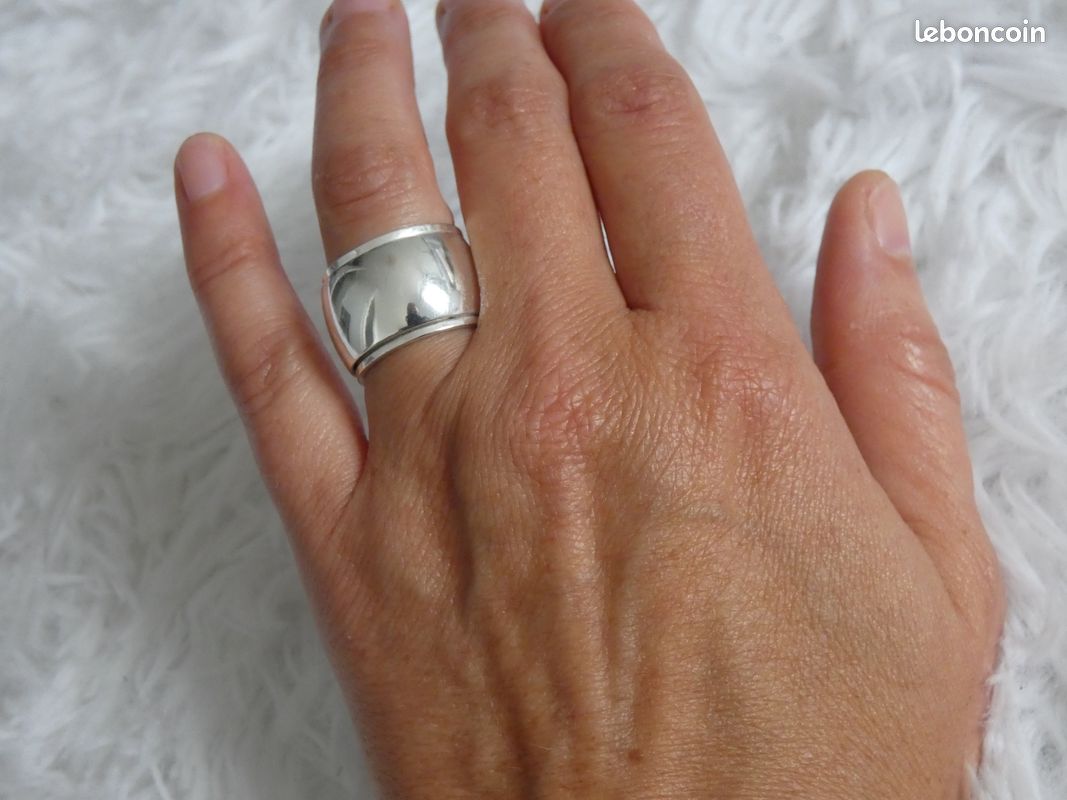 Bague Large Bague Or Epaisse Bague Anneau Large Argent Femme BAGUE
