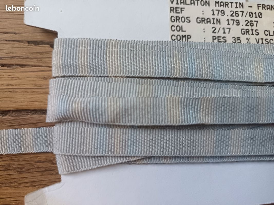 5 mètres Passepoil gris clair (image 4)