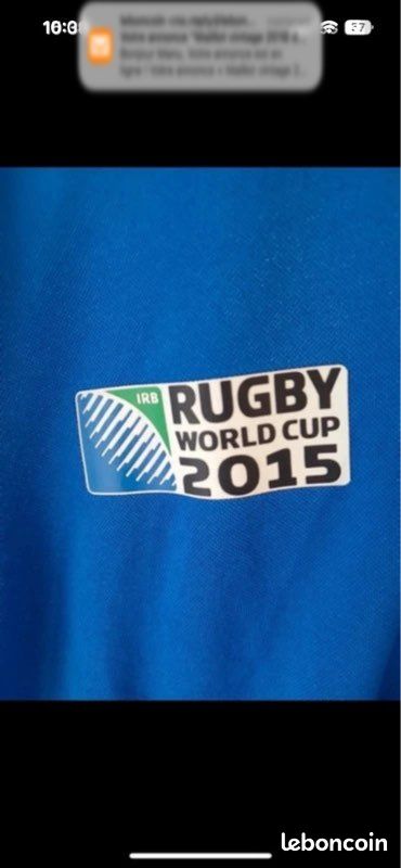 Maillot vintage Équipe de France de rugby Adidas, coupe du monde 2015. 13-14 ans ,bleu (image 4)