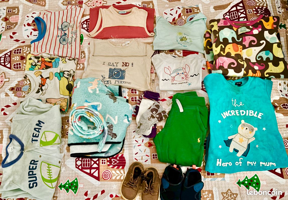 Lot De Vêtements Bébé Garçon Taille 12-18 Mois - Occasion En Très Bon état