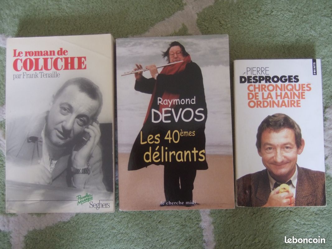 2 LIVRES sont disponibles COLUCHE + Raymond DEVOS PRIX par LIVRE / bobp (image 1)