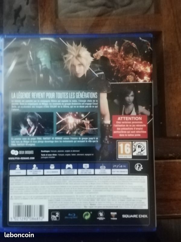 Vend Final Fantasy remake PS4 (image 1)