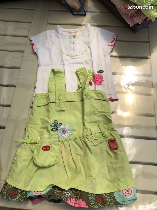 Ensemble robe 6 MOIS + t-shirt fille été la compagnie des petits (image 1)