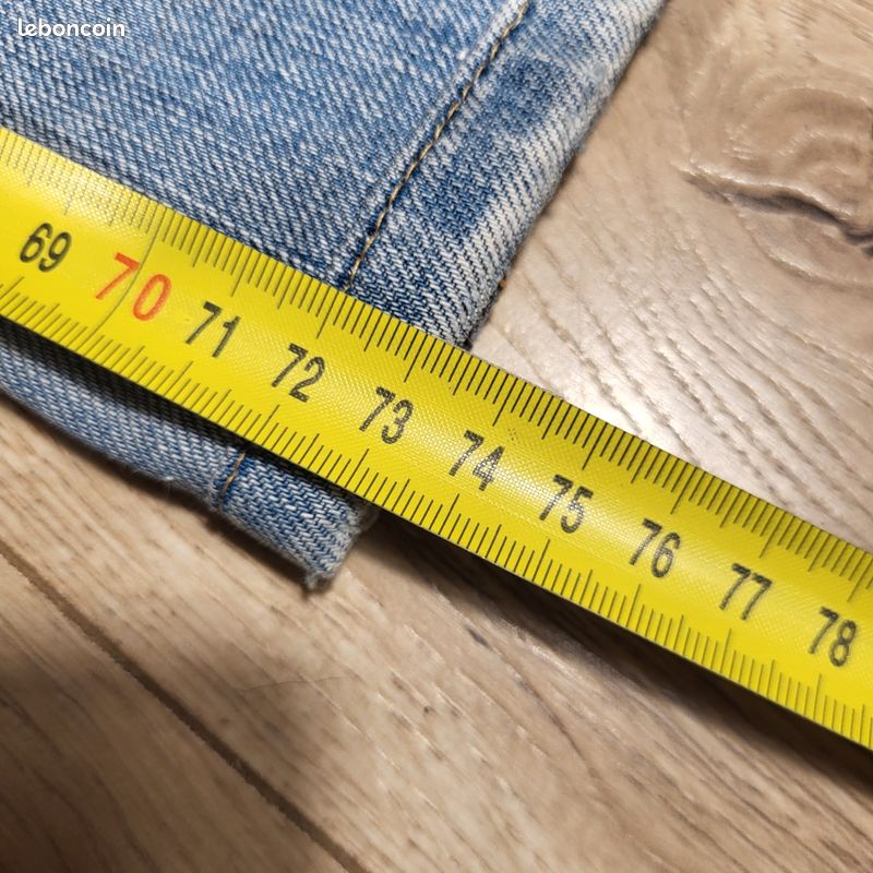 Jean Kaporal Homme 38/40 Bleu Délavé Y2K Coupe Droite Bootcut Vintage Streetwear (image 9)