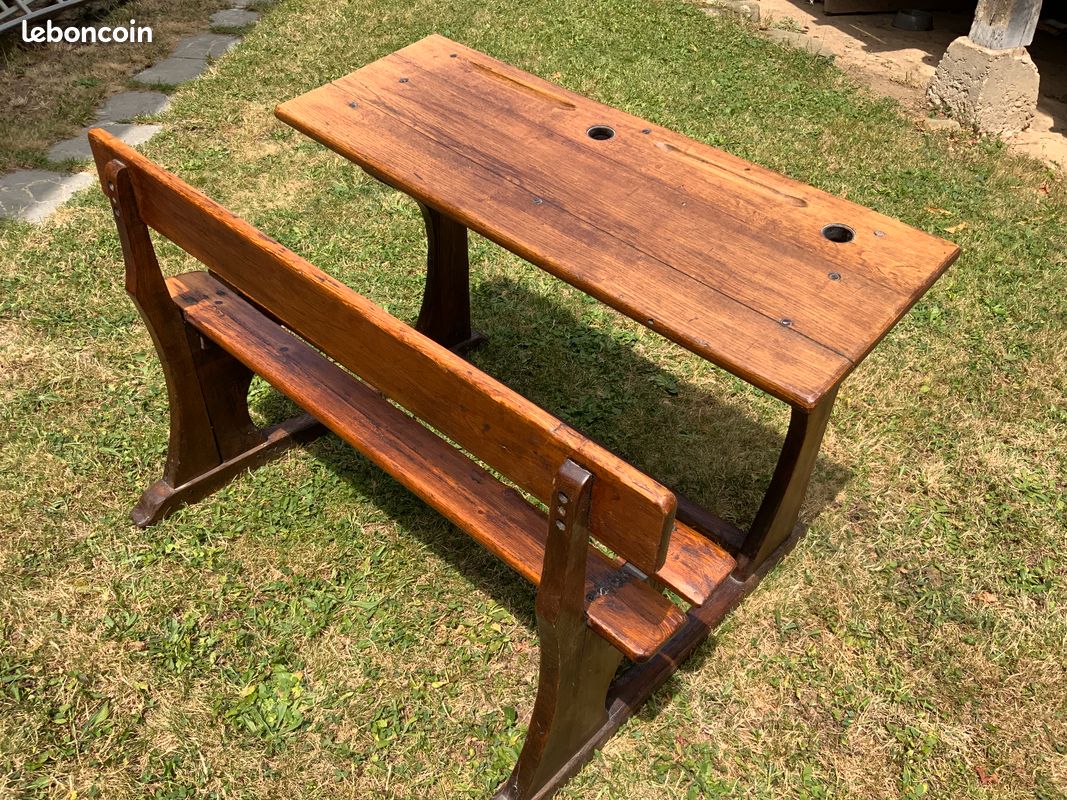 Ancien bureau d’écolier (image 4)