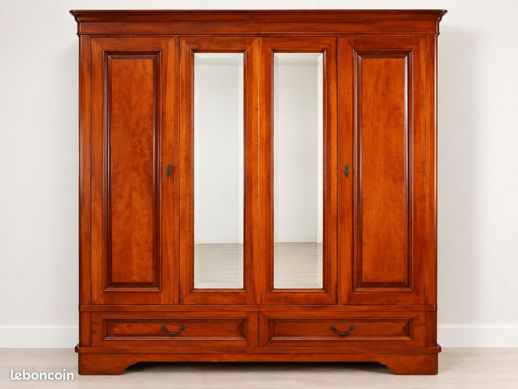 Chambre complète style provençal – Belle qualité – Lit, armoire, chevet (image 2)