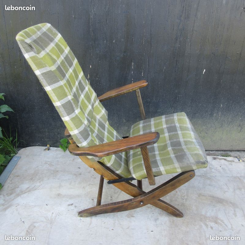 Fauteuil orientable modulable relax scandinave années 50 60 à restaurer (image 3)
