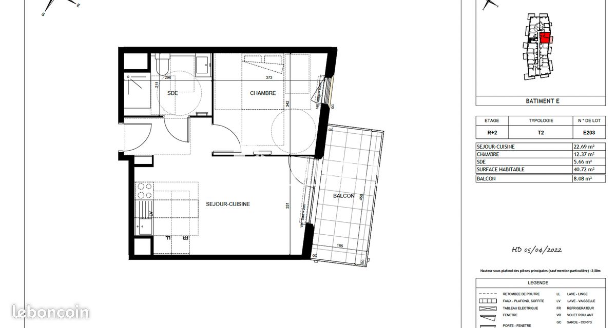 Appartement 2 pièces 41 m² · à Marseille · 41 m² · 844 €/mois