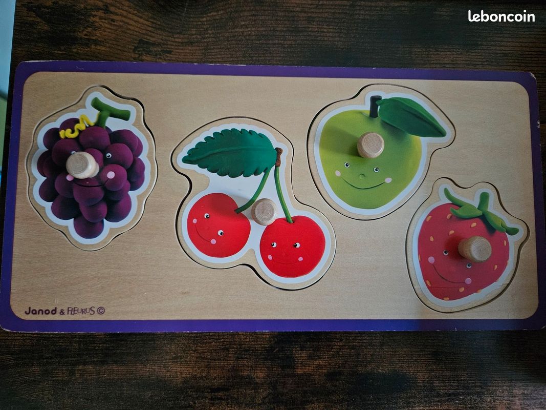 Puzzle en bois fruits (image 1)