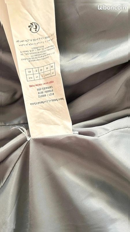 Blazer costume Camaïeu gris à carreaux taille 36 -très bon état #blazyf06 (image 4)
