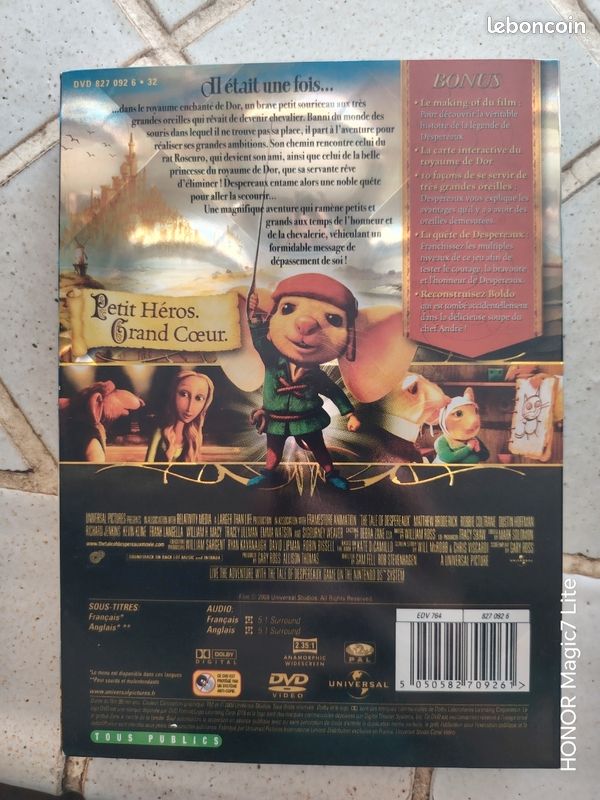 Coffret DVD Coraline et La legende de Despereaux (image 8)