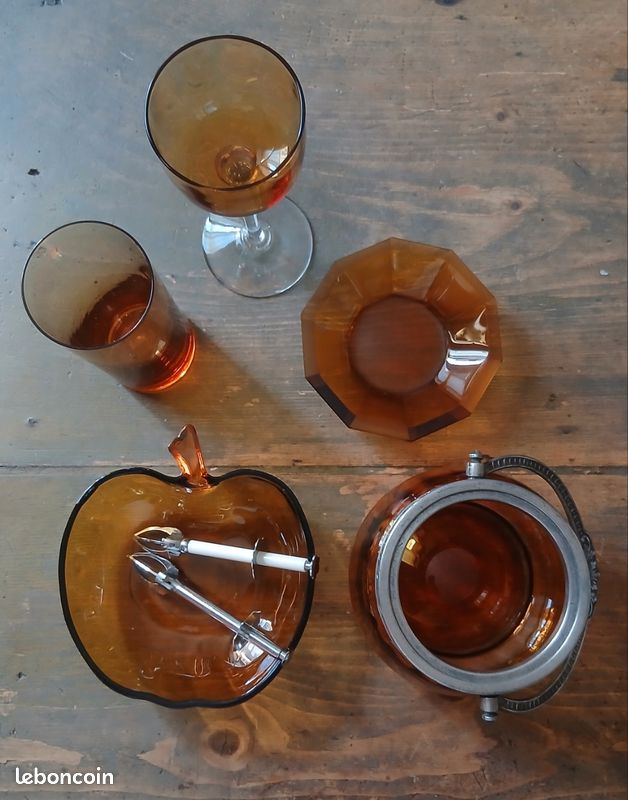 Bonbonnière verres coupelles ambré ( a partir de 12) (image 15)