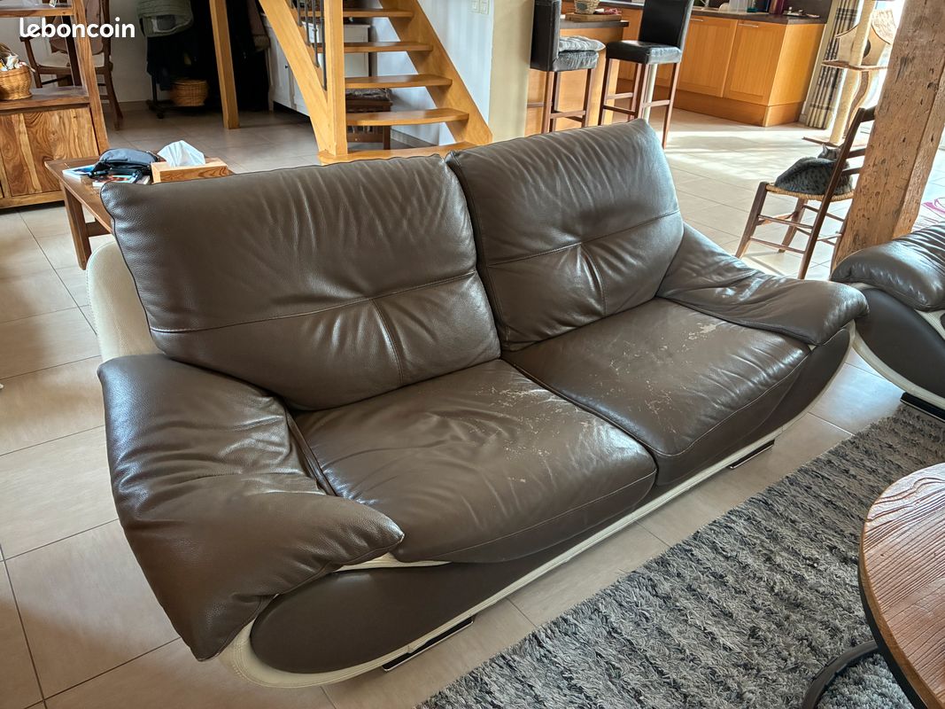 Vends canapés cuir (image 4)