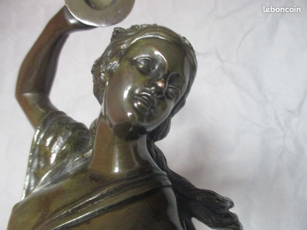 Ancienne sculpture bronze "Danseuse aux cymbales" (image 3)