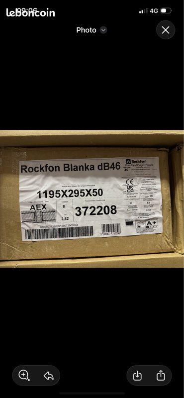 Dalle de faux plafond acoustique Blanka 1200x300 dB46 (image 1)