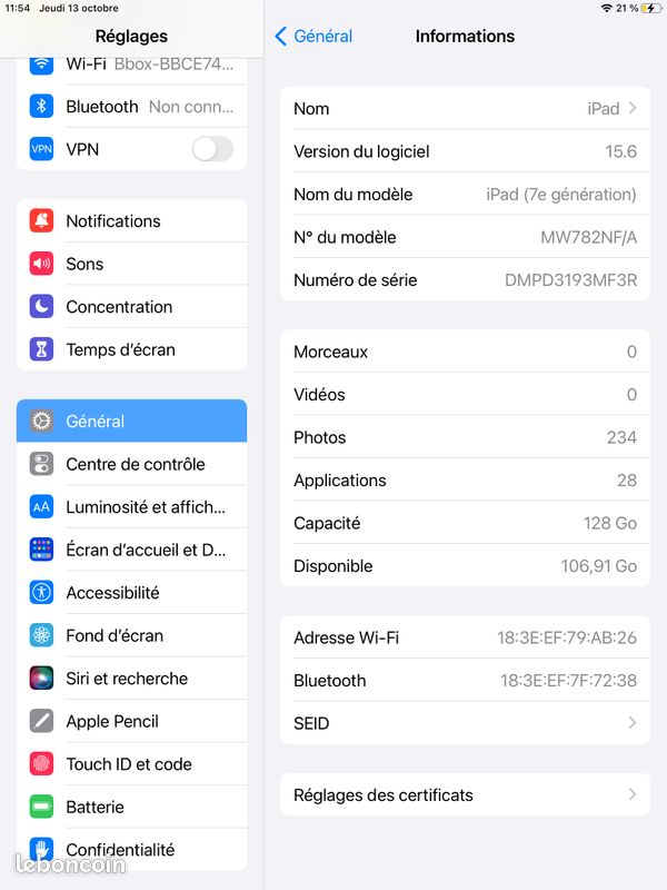 IPad 7 quasi neuf (image 4)