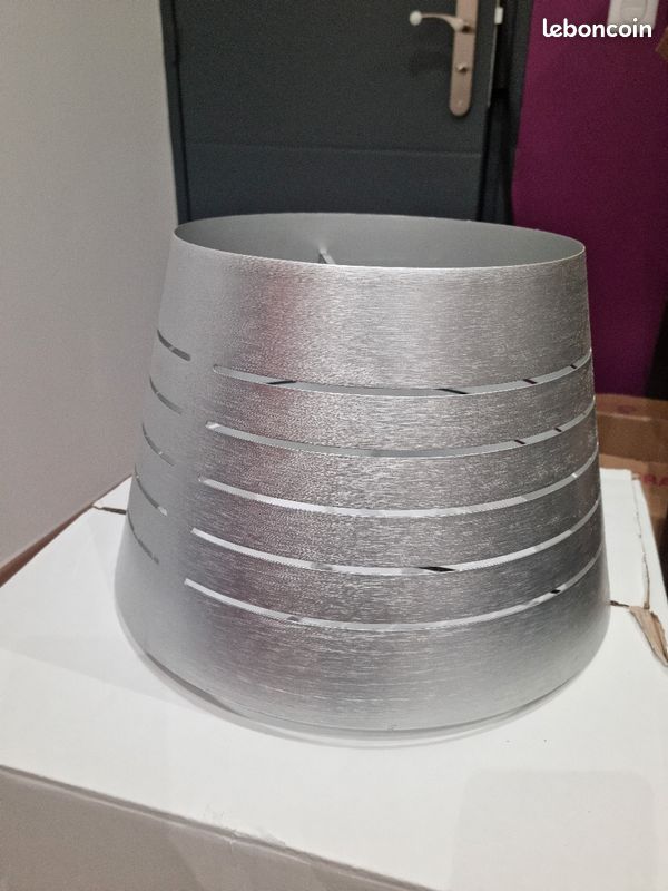 Abat jour métal gris (image 3)