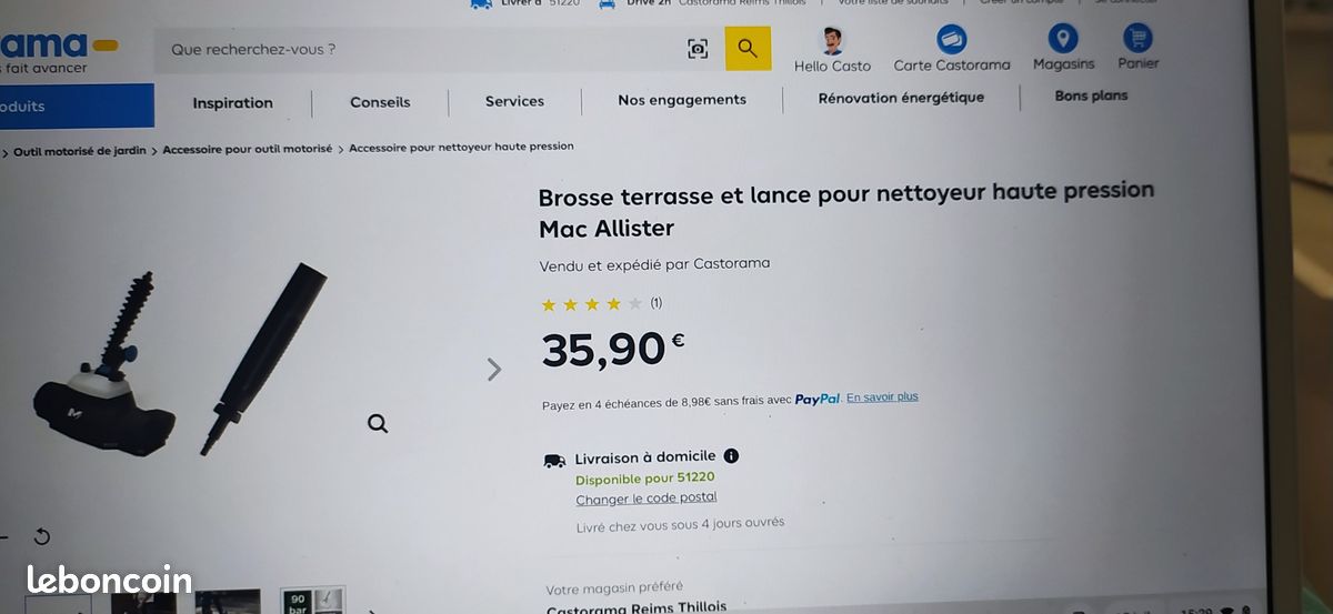 Brosse balayeuse plus lance mac alister (image 3)