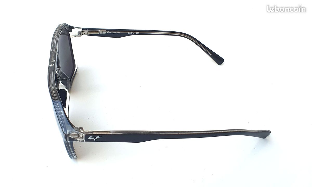 Maui jim lunettes de soleil polarisees aviateur wedges stg-bg mj880-02 57/16 135 (image 5)