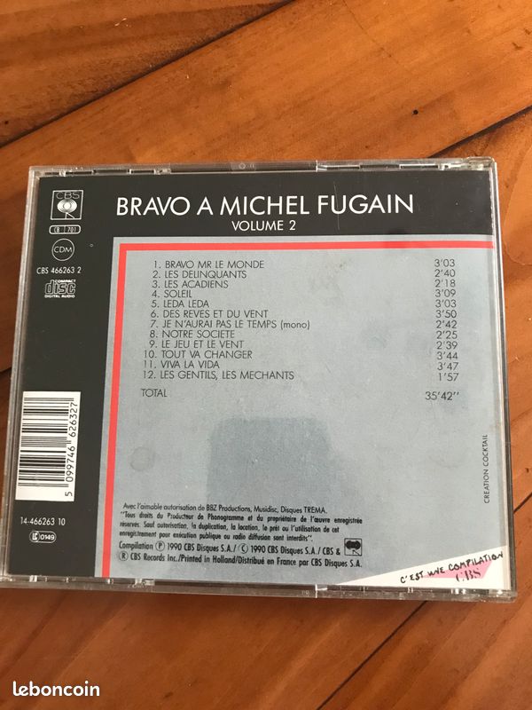 Michel Fugain, 12 titres, cd (image 2)