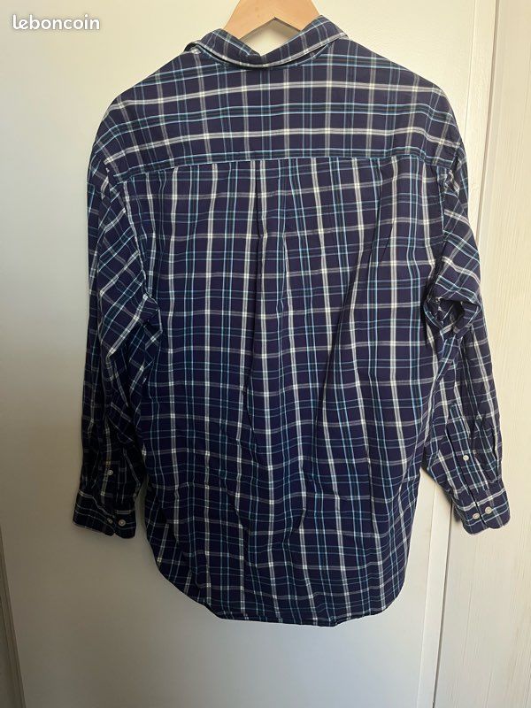 Chemise à carreaux violette et bleue Celio taille M 100% coton en parfait état (image 2)