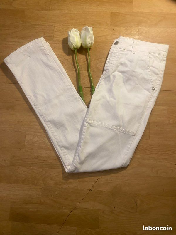 Jean blanc Cotton Belt (image 2)