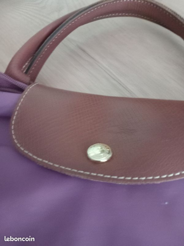 Sac Longchamp "Le Pliable" porté main, grand modèle, couleur Lilas (image 1)