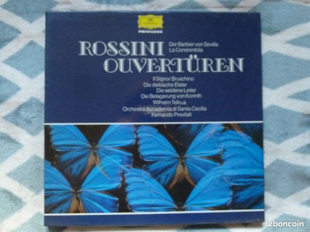 ROSSINI - ouvertures : Barbier de Séville,Tancred.... 2 disques vinyles (image 1)