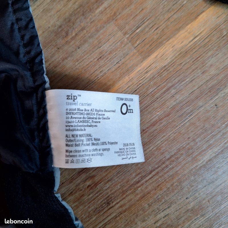 Porte bébé ZIP Infantino voyage (image 5)
