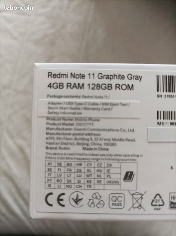 Redmi note 11 sous blister neuf pas ouvert (image 3)