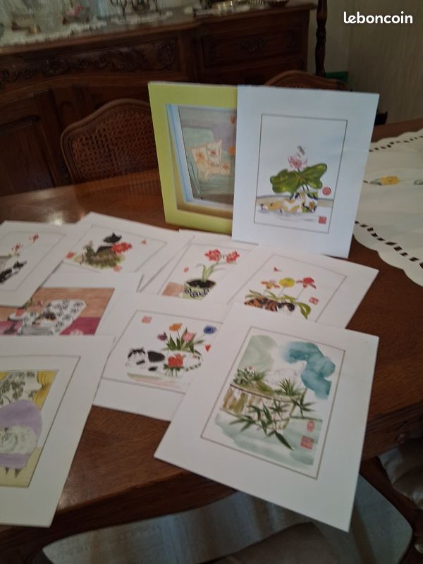 10 aquarelles prêtes à encadrer + 10 Marie-Louise (image 7)