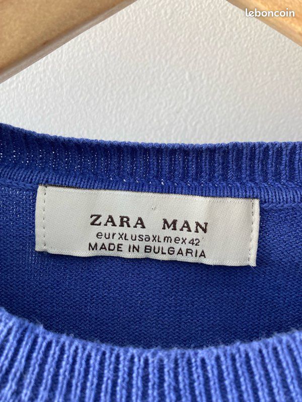 Vend pull Homme Zara bleu marine - Vêtements