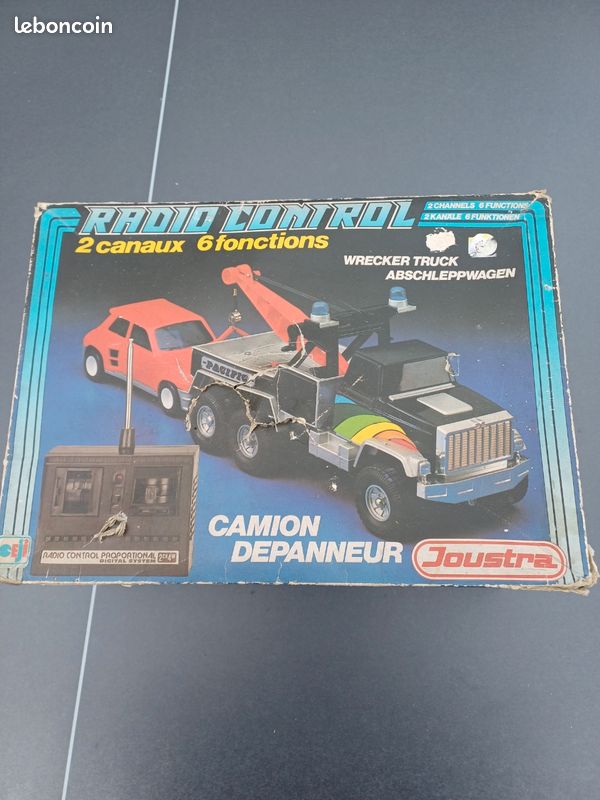 Camion Joustra Mercedes Avec 2 Containers – Télécommande Filoguidée – Tôle – Testé OK