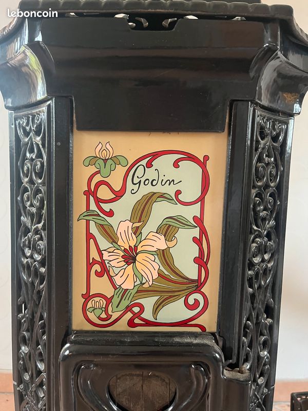 Poêle à Bois Godin Belle Époque - Fonte Naturelle - Classe A+++ - Occasion