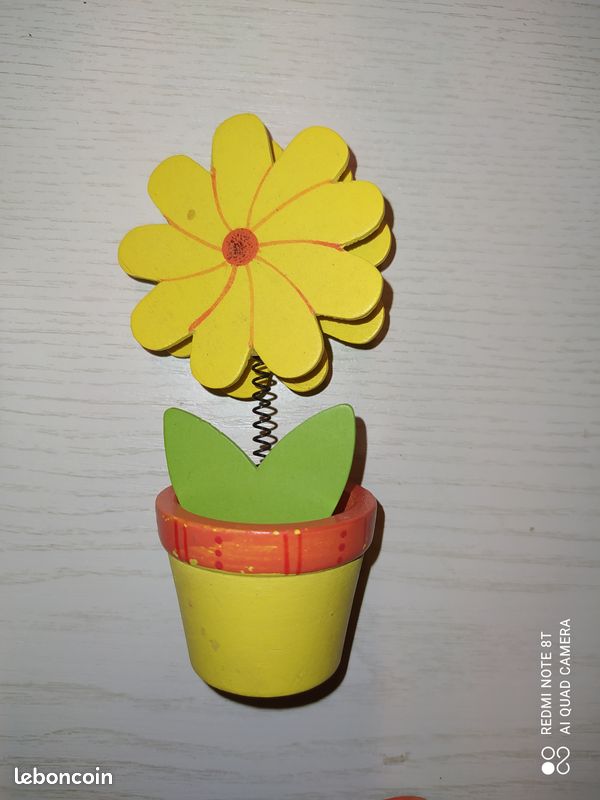 Neuf Lot de 4 pense-bêtes Fleurs / en bois (image 3)