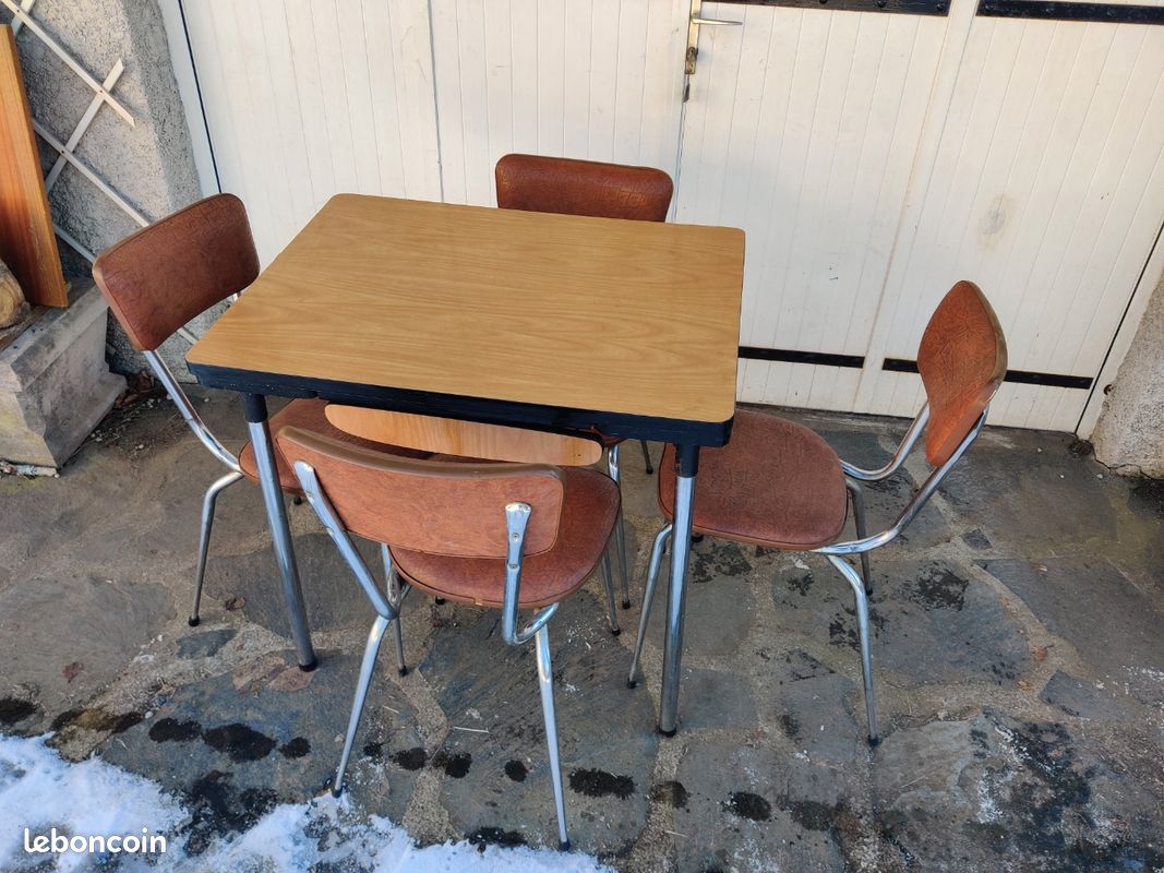 Ensemble Table Formica + 6 Chaises Skaï (image 2)
