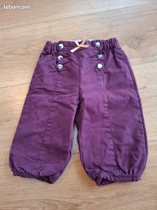 Pantalon fille 12mois sergent major (image 1)
